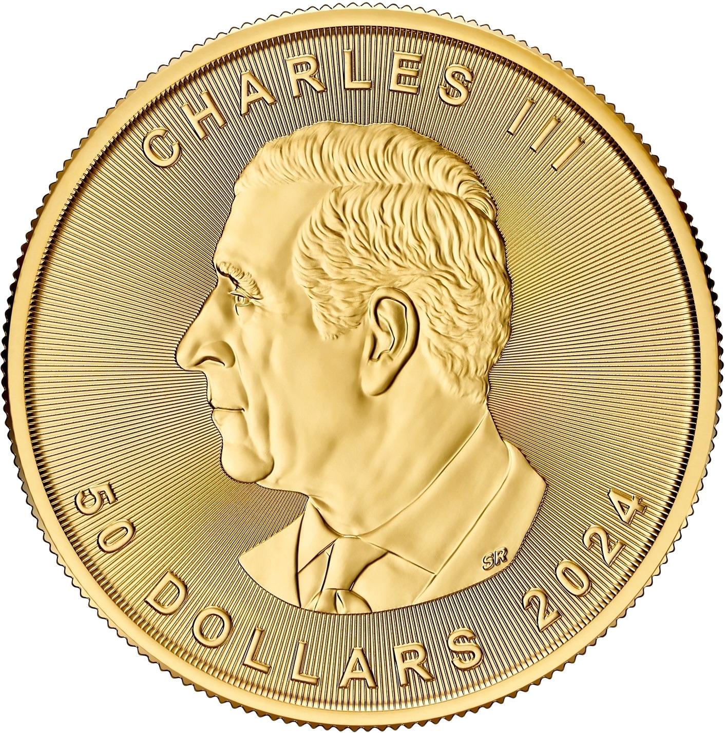 2024 1oz Gold Maple Leaf Coin (King Charles)